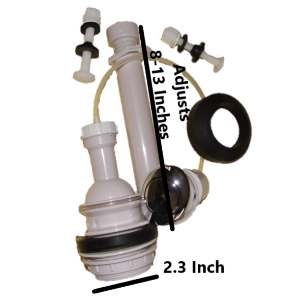 NuFlush Air Single Button Flush Valve for Two Inch Two Piece Toilets