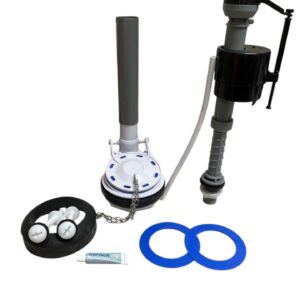 Fill Valve and Overflow Extension Tube  3.15-inch Flush Valve with 2 Extra Seals