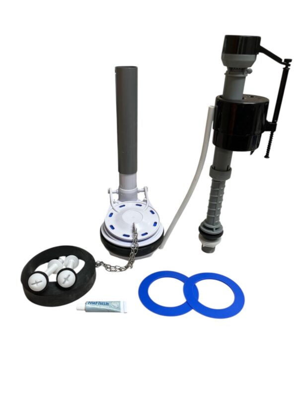 Fill Valve and Overflow Extension Tube  3.15-inch Flush Valve with 2 Extra Seals