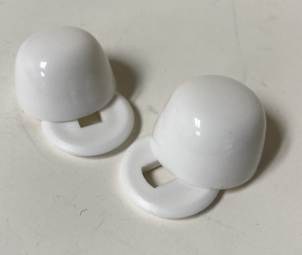 Round Caps For Toilet Floor Bolts, Snapon Design, HighQuality Plastic