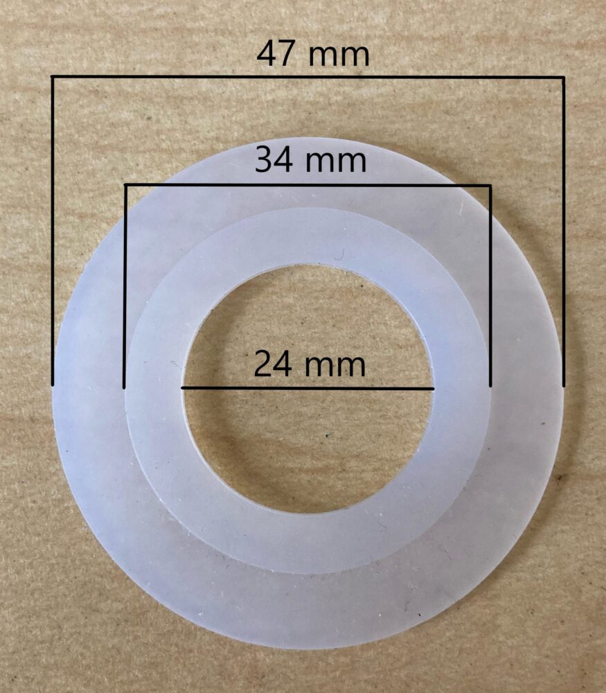 Flush Valve Silcone Seal (47 Mm OD, 24 Mm ID, 34mm LD) - NuFlush