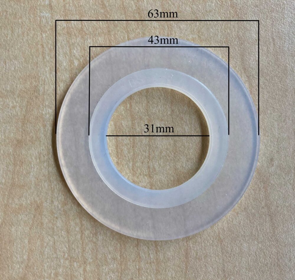Pack Of Replacement Clear Silicone Seals Mm OD Mm ID NuFlush