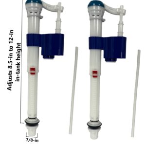 Crane Adjustable Fill Valve Replacements, Bottom Water fed Toilets by NuFlush (2 Pack)