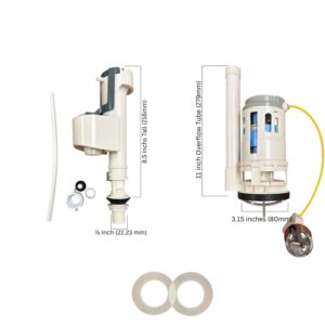 Toto Aquia Series 3.15 inch Dual-Flush Canister Toilet Repair Kit | For One-Piece Toilets