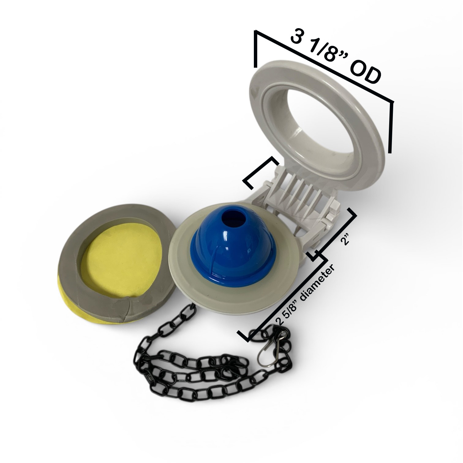 2.5‑Inch Premium Seal Toilet Flapper for Wide Openings