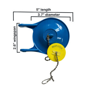 3.5-Inch Blue Silicone Toilet Flapper with Buoy – Universal Replacement Part