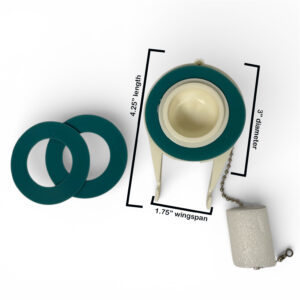 Eljer C04011 Universal 2-Inch Hardbody Toilet Flapper with Replacement Silicone Seals