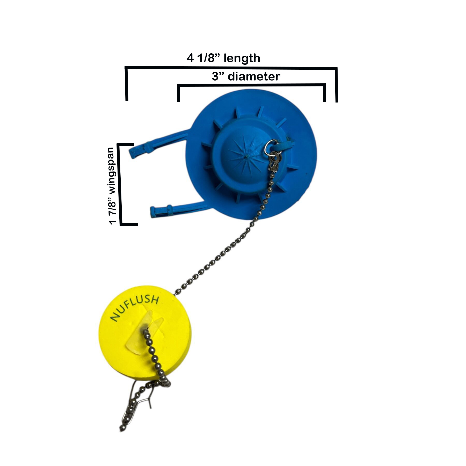 NuFlush 2″ Blue Rubber Flapper with Buoy - Premium Flapper Adjustment Part