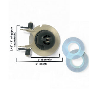 3-Inch High-Performance Toilet Flapper with Adjustable Wings and Optional Extra Seals