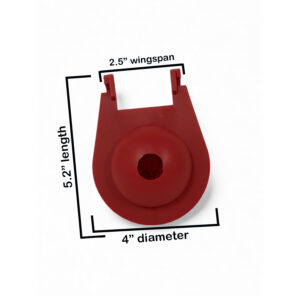 3.5-Inch Universal Toilet Flapper with Narrow 2.5-Inch Wingspan – Fits Round Overflow Tube Connections Only