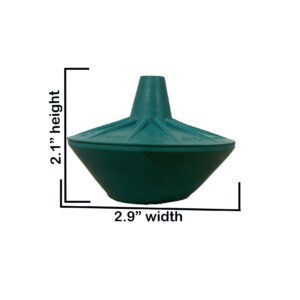 3" Replacement Toilet Tank Ball Flapper for Case & Briggs Models - Green Rubber, Threaded Rod Application