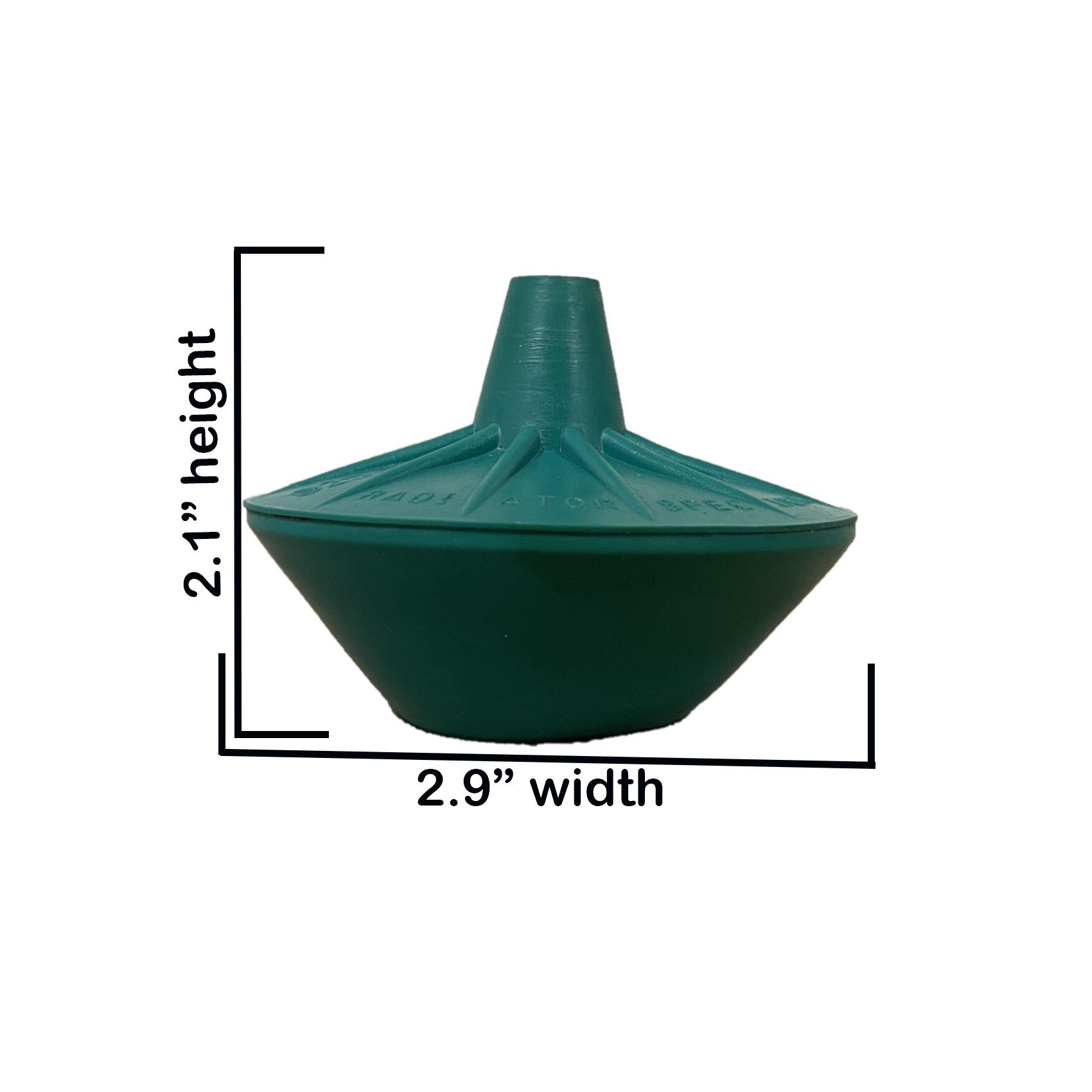 3" Replacement Toilet Tank Ball Flapper for Case & Briggs Models - Green Rubber, Threaded Rod Application