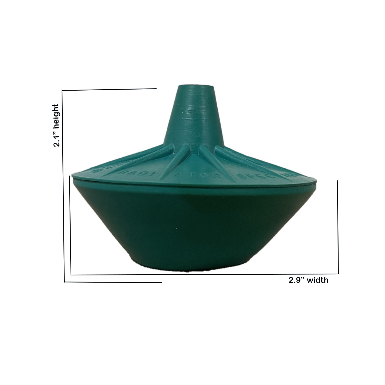 3" Replacement Toilet Tank Ball Flapper for Case & Briggs Models - Green Rubber, Threaded Rod Application