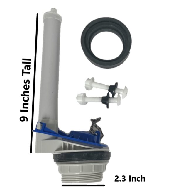 2-inch Flush Valve Assembly with Silicone Flapper for Two Piece Toilets