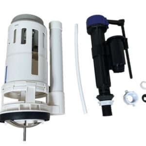3-inch Top Button Single Flush Valve with Adjustable Tower Valve for One Piece Toilet
