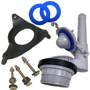 Kohler Barrington Replacement Toilet Flush Valve Kit with Adjustable Overflow Tube w/ Extra Seals