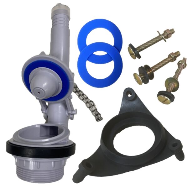 Kohler Barrington Replacement Toilet Flush Valve Kit with Adjustable Overflow Tube w/ Extra Seals - Image 2