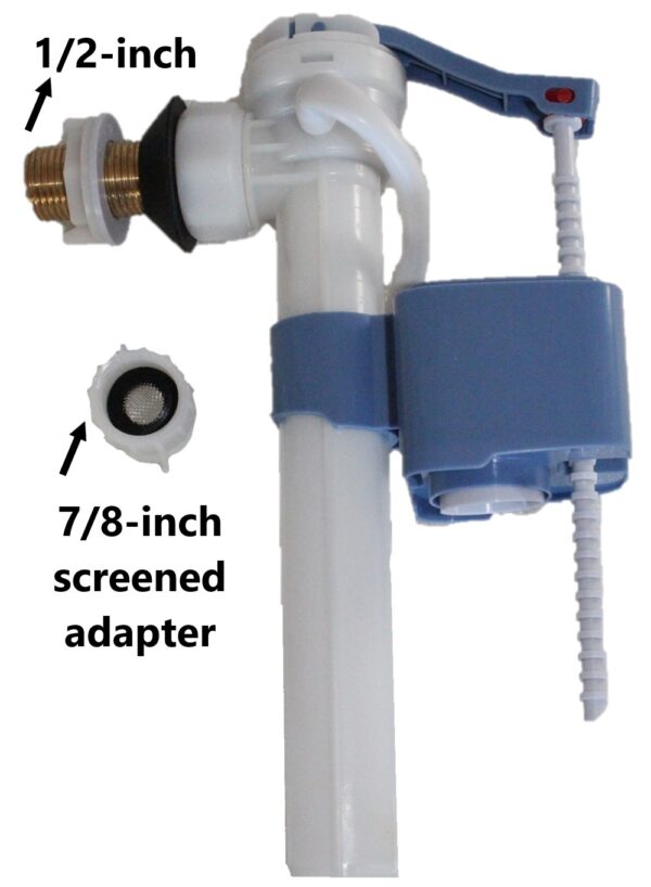 Side Mount Fill Valve, 1/2-inch Brass Connection with 7/8-inch Screened Adapter, Swiss Madison - Image 33