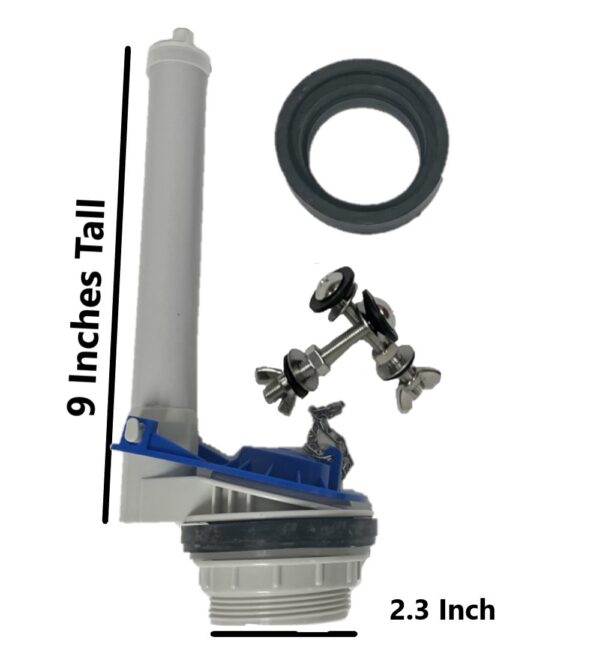 2-inch Flush Valve Assembly with Silicone Flapper for Two Piece Toilets - Image 2