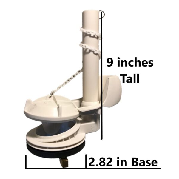 Toilet Flush Valve for One Piece Toilets- 2 locking Lugs with Counterbalance Flapper 2.82-inch - Image 7