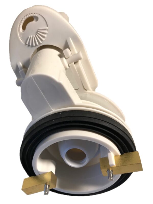 Toilet Flush Valve for One Piece Toilets- 2 locking Lugs with Counterbalance Flapper 2.82-inch - Image 2