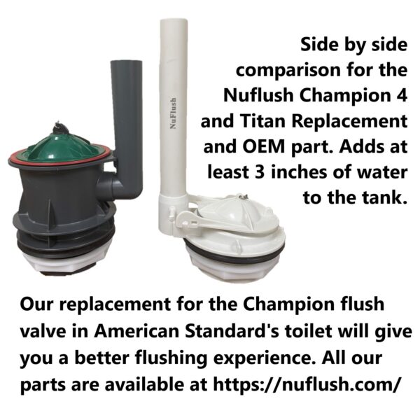 Champion 4 Toilet Flush Valve by NuFlush, Upgrade Your Valve Permanently