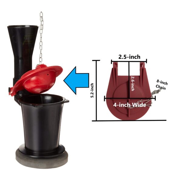 Kohler 4 Inch Toilet Flapper with Narrow 2.5 Inch Wingspan Replacement Flapper - Image 2