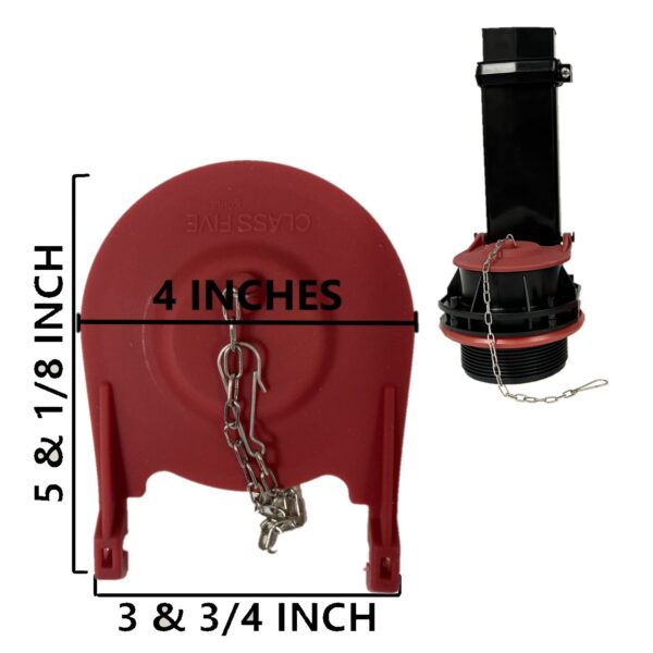Kohler Class 5 Red Rubber Flapper with Large  (3.75-inch ) Wingspan Part #1078441 ( Not Order if You Have a Round Over Flow Tube) - Image 11
