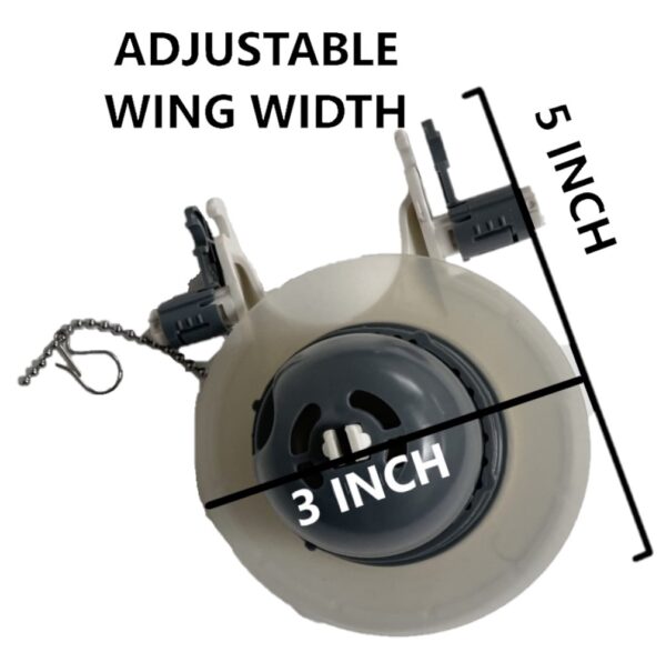 3 inch Flapper with Adjustable Wingspan, Buoy keeps Flapper up Longer - Image 3