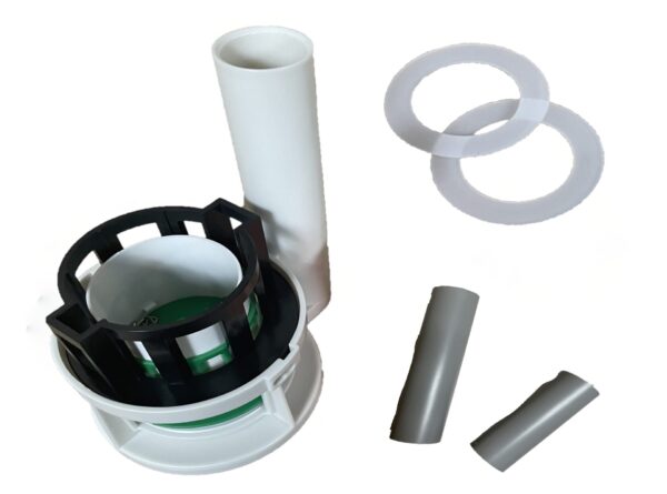 Toto THU Series Tower Flush Valve for 3 inch Flush Hole with Overflow Extension Tubes For Strongest Flush and 2 Extra Seals (ONE PIECE Toilet with Brass Locking Lugs) - Image 6