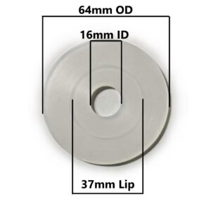 Toto 98UO88E Seal Replacement Toto 98UO88E Seal 64mm OD 16mm ID 37mm Lip 2-1/2-inch OD, 1-7/16-inch ID with 5/8-inch Lip