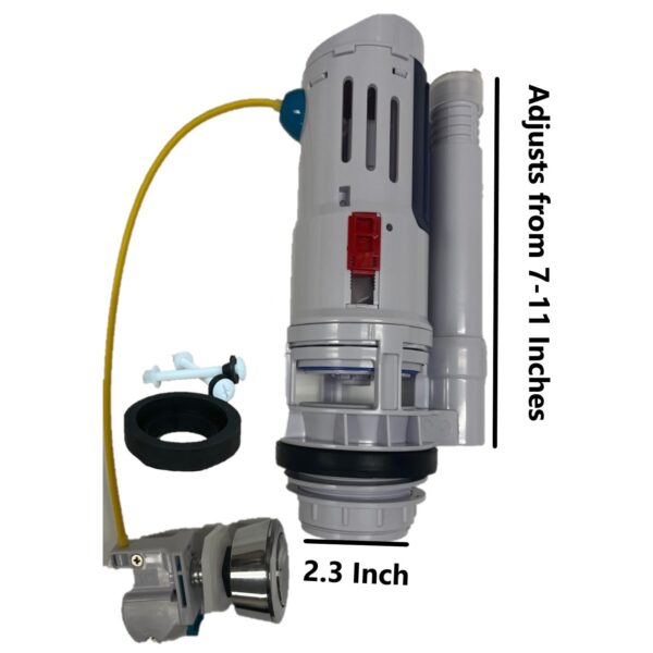 Jacuzzi Cable & Button Dual Flush Valve for 2.5-Inch Two Piece Toilets