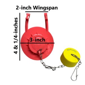 Pink Rubber Silicone 2-inch Flapper Buoy keeps Flapper up
