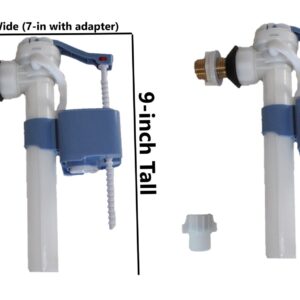 Euro. Side Entry Inlet Fill Valve for Toilets with 7/8 in. Adapter 2-Pack