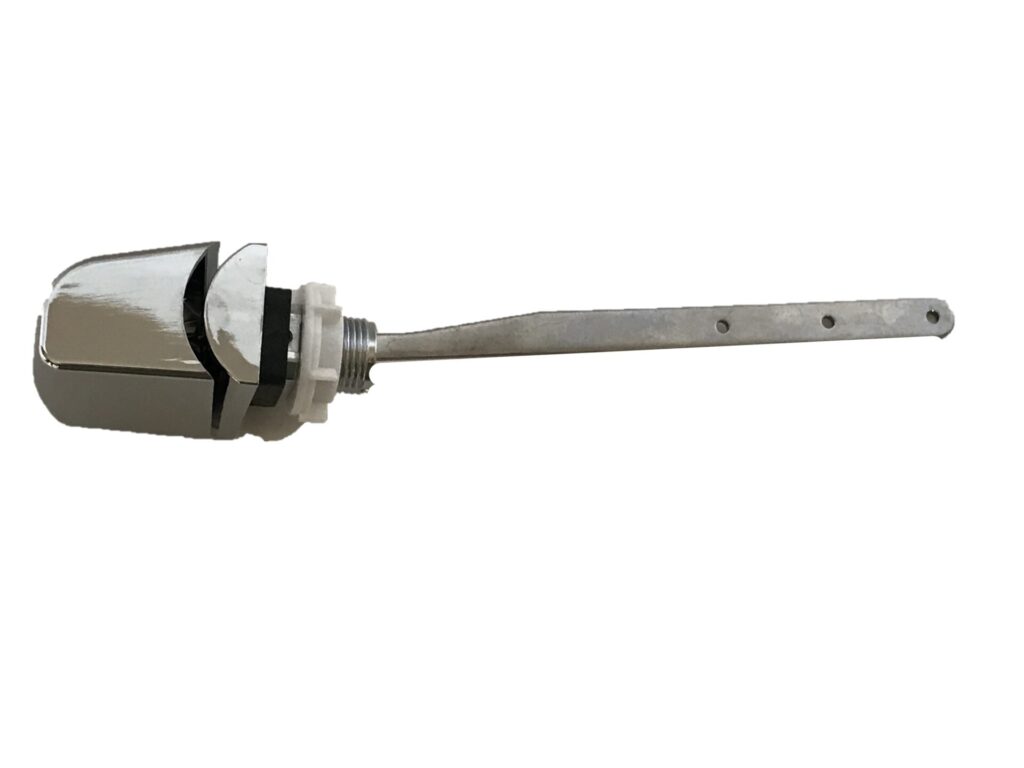 NuFlush 8-Inch Toilet Flush Handle - White Enmetal Replacement Lever For Front Mount Tanks