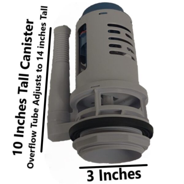 Glacier Bay 3-inch Dual Flush Valve, 10-inch Tall, for 2-Piece Toilets