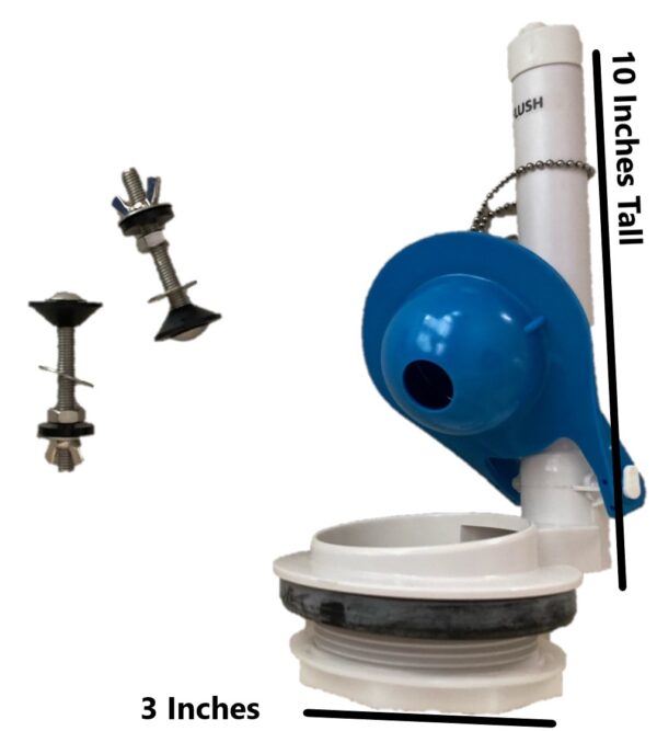 Niagara 3-inch Flush Valve Assembly with Blue Flapper for Two-Piece Toilets